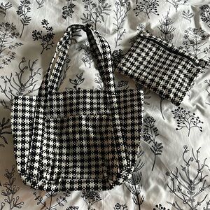 Baggu Pixel Gingham Mini Cloud bag
